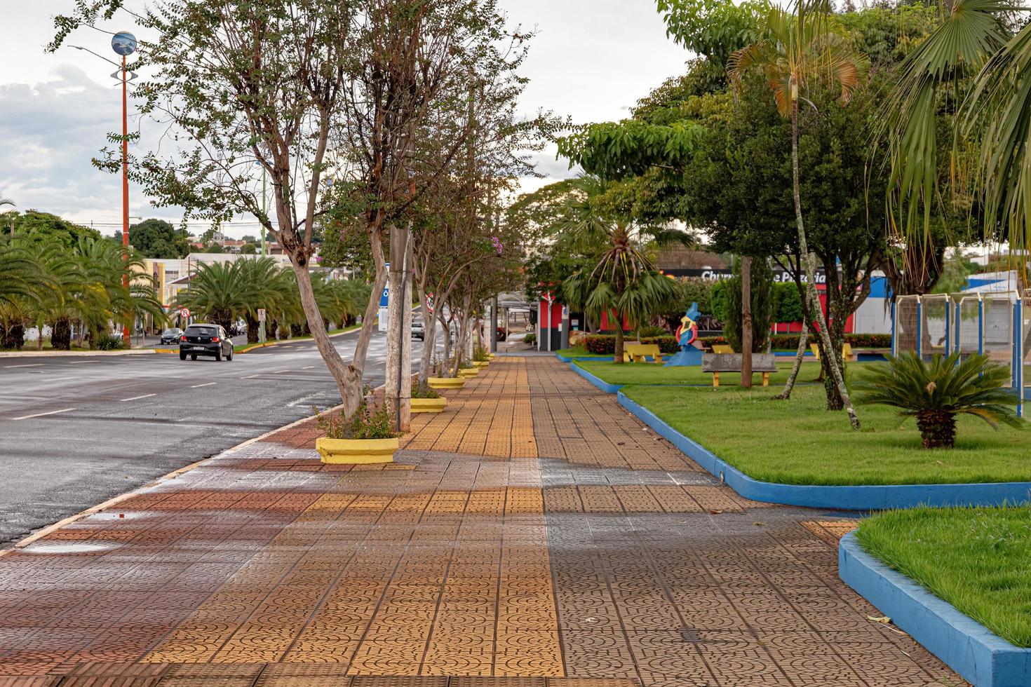 sidewalk of a square photo