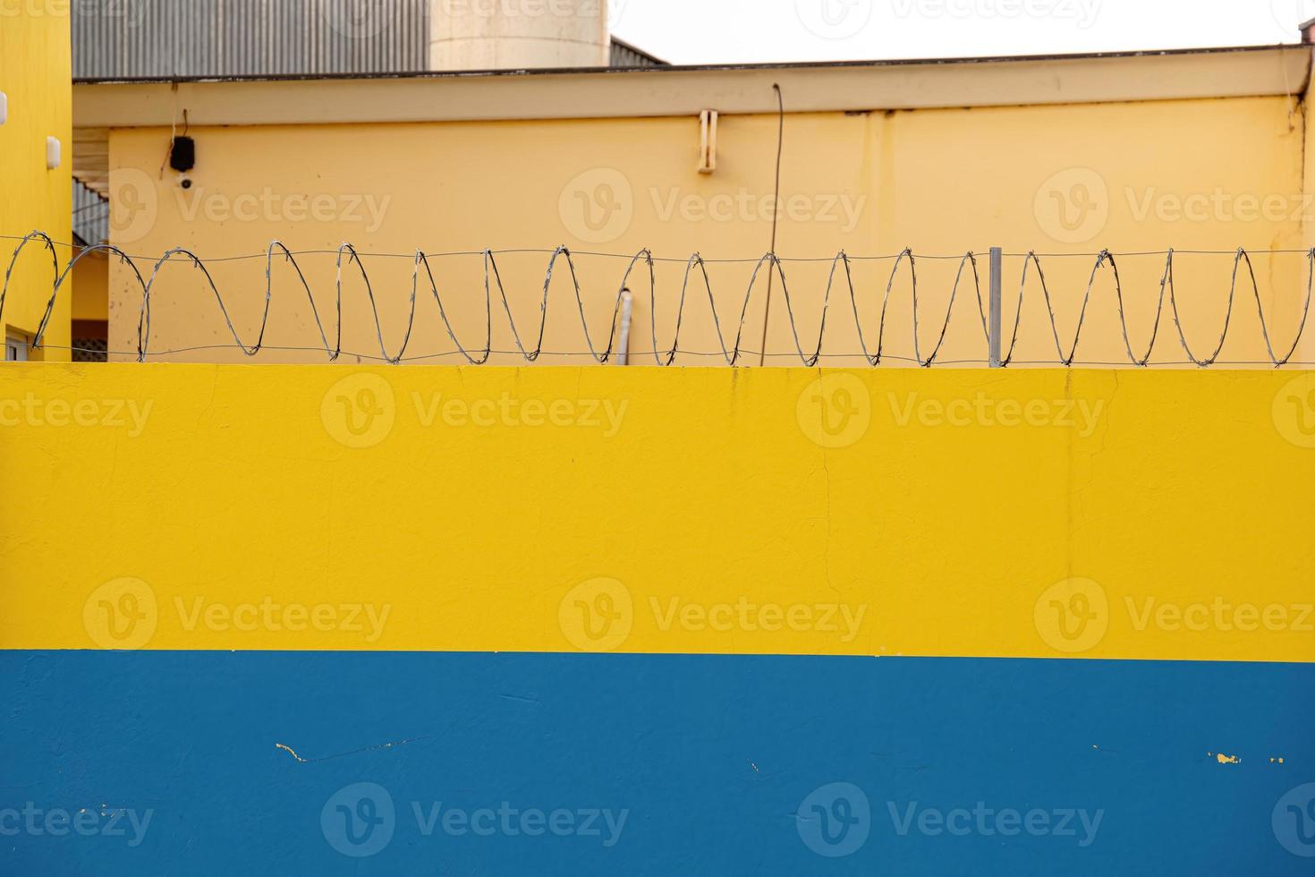 wall protected with concertina photo