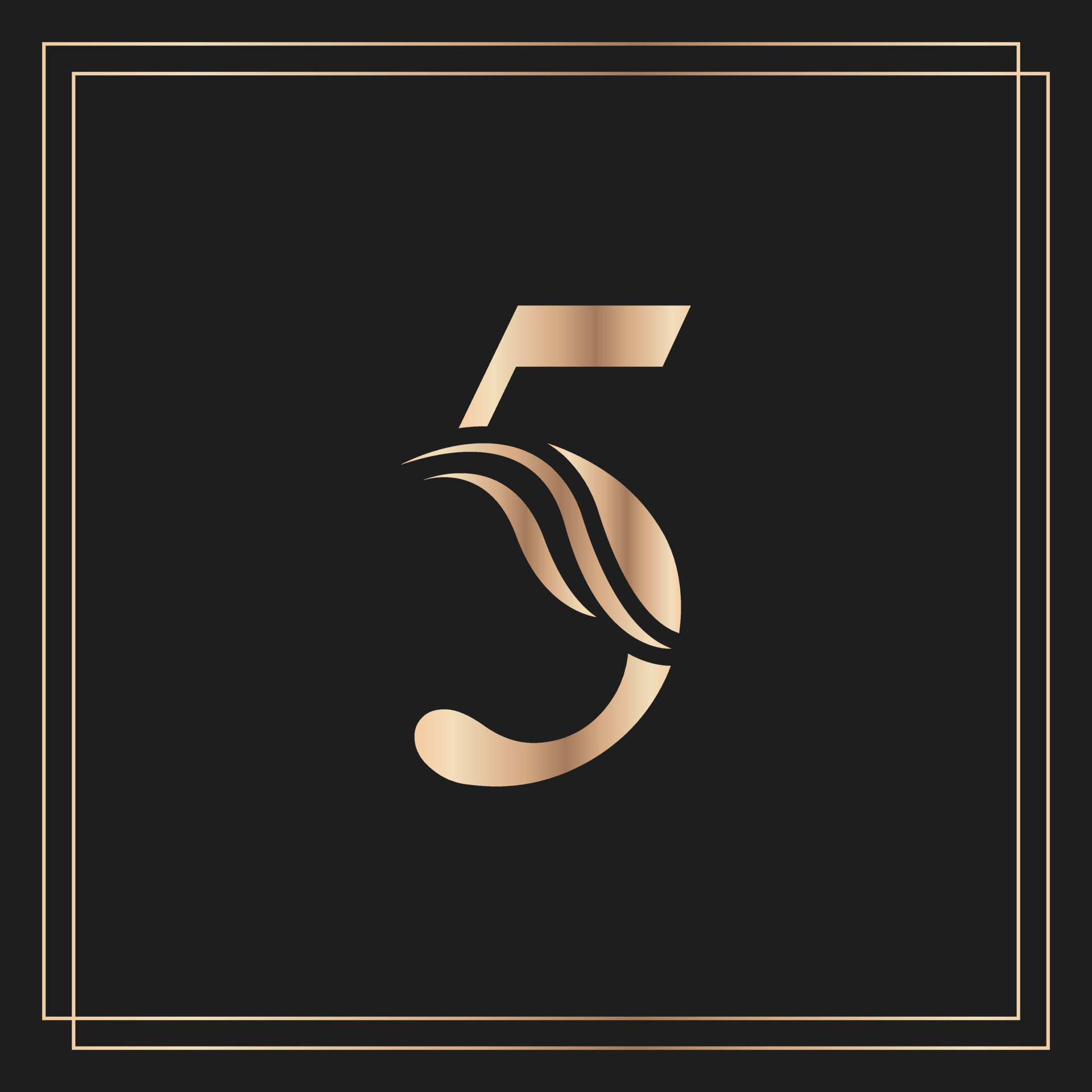Elegant Number 5 Graceful Royal Calligraphic Beautiful Logo Vintage Gold Drawn Emblem For Book Design Brand Name Business Card Restaurant Boutique Or Hotel 6261871 Vector Art At Vecteezy