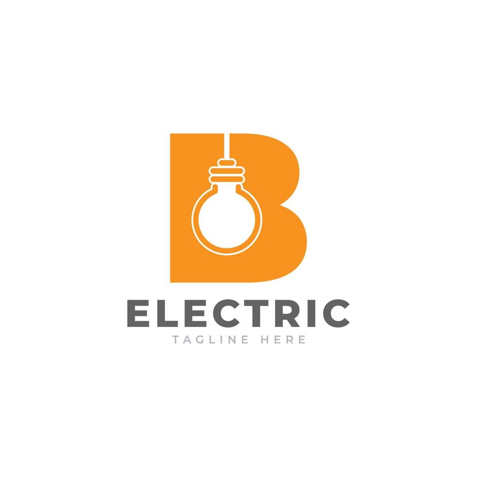 Modern Initial Letter B Smart Light Bulb Logo Design Vector Graphic Icon Template