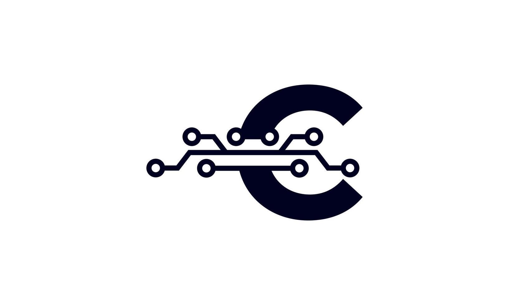 Tech Letter C Logo. Futuristic Vector Logo Template  Geometric Shape. Usable for Business and Technology Logos.