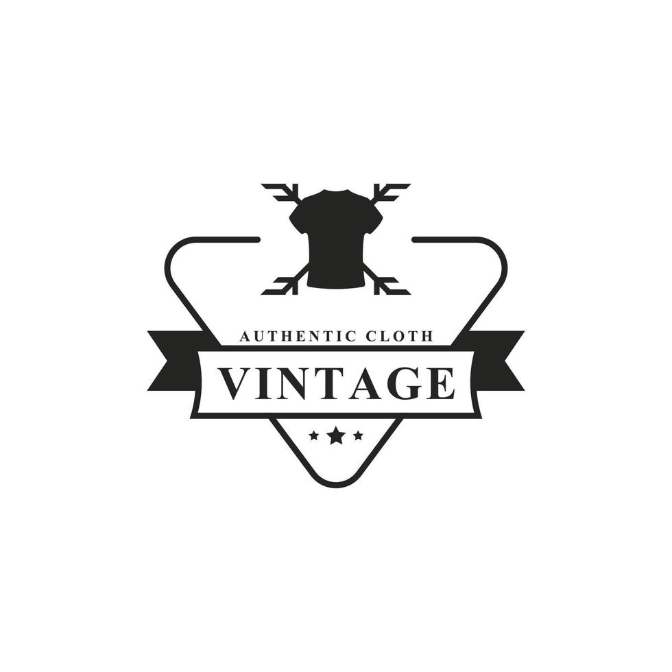 Vintage Retro Badge for Clothing Apparel Logo Emblem Design Inspiration vector