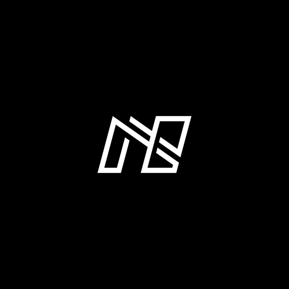 Simple Letter NC Monogram Logo Design Vector