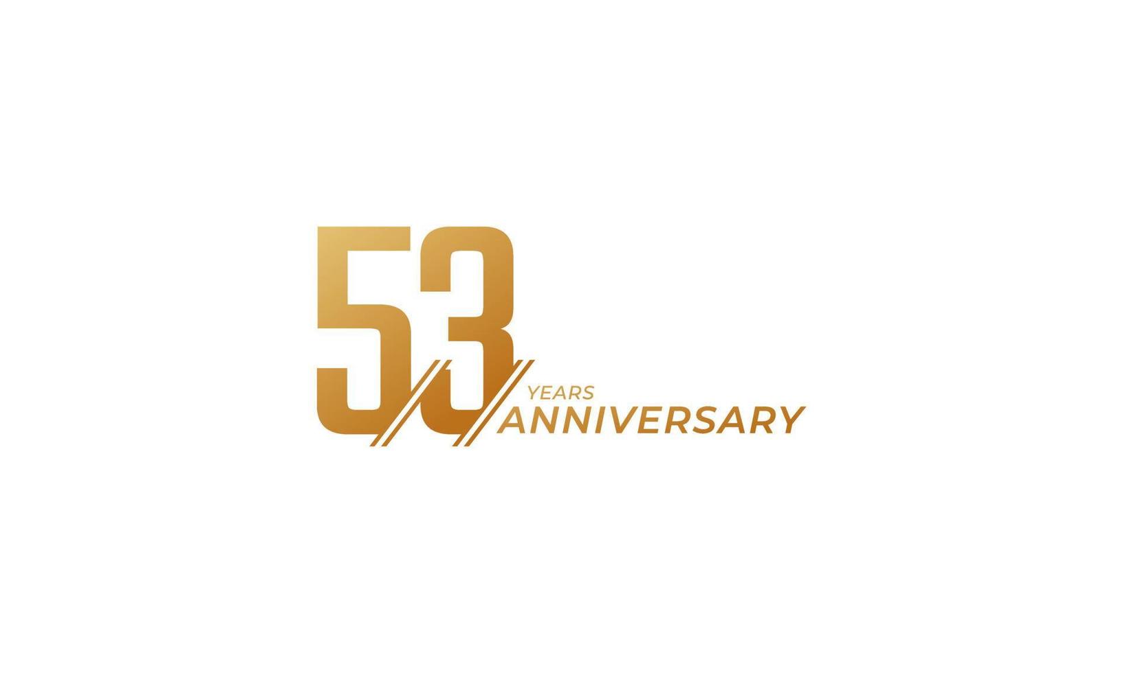 53 Year Anniversary Celebration Vector. Happy Anniversary Greeting Celebrates Template Design Illustration vector