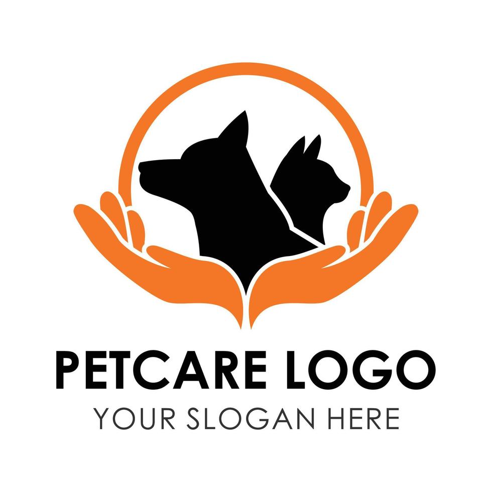 pet care vector logo template