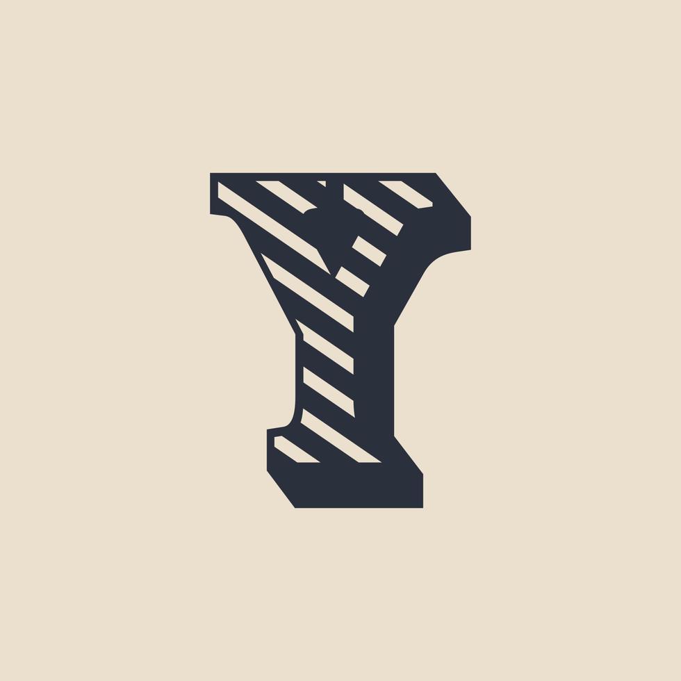 Letter Y Retro Vintage Hipster Vector Logo Design Template Inspiration