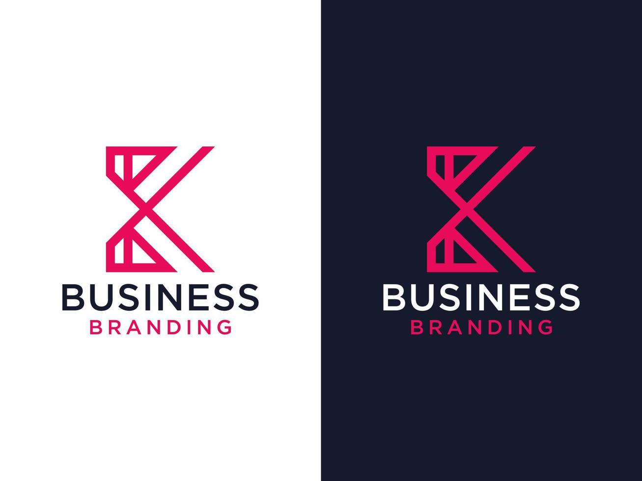 Abstract Initial Letter K Logo. Red Geometric Shape  isolated on Double Background. Usable for Business and Branding Logos. Flat Vector Logo Design Template Element.