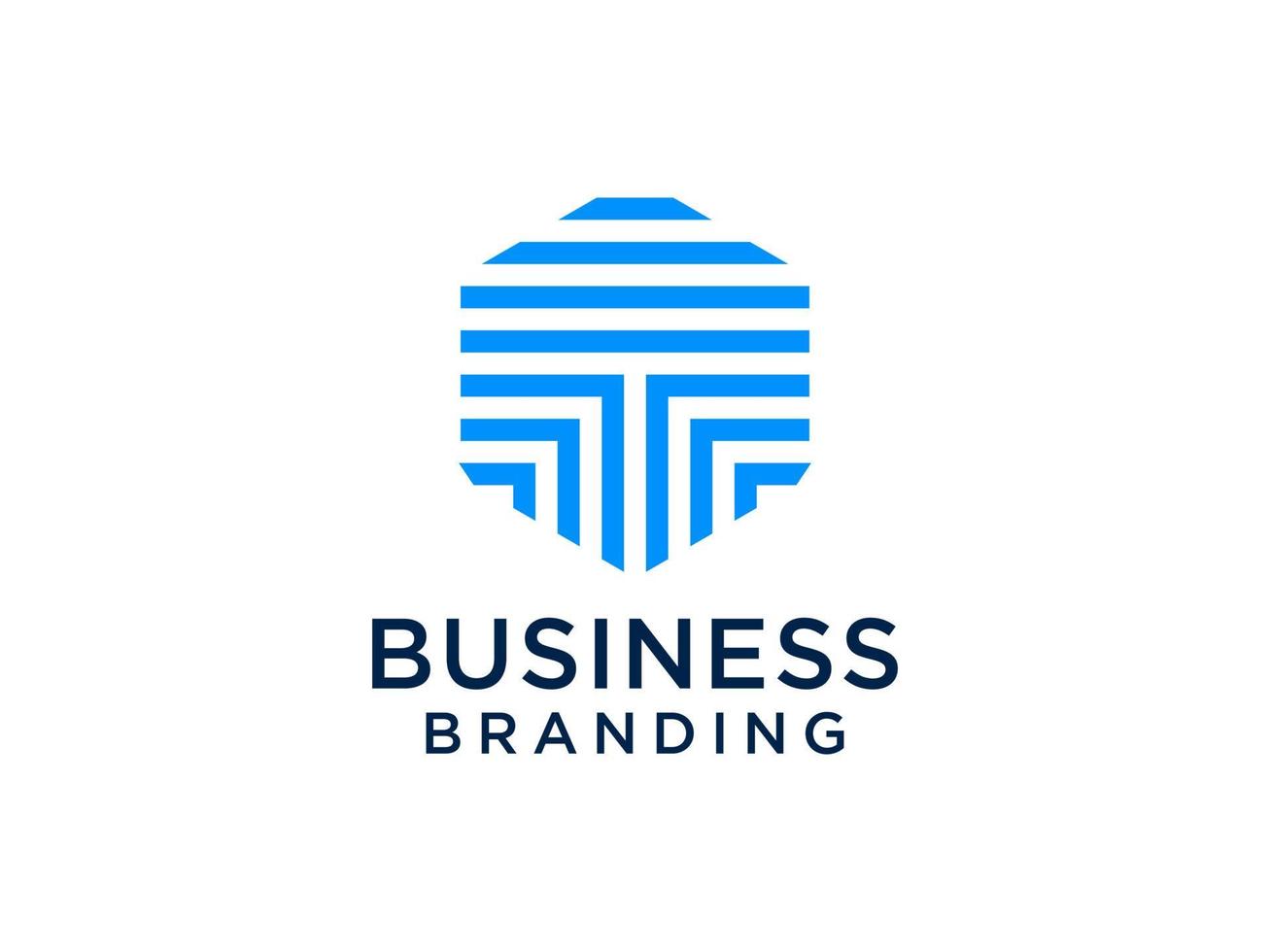 logotipo inicial abstracto de la letra t. estilo lineal azul aislado sobre fondo blanco. utilizable para logotipos de negocios, tecnología y marca. elemento de plantilla de diseño de logotipo de vector plano.