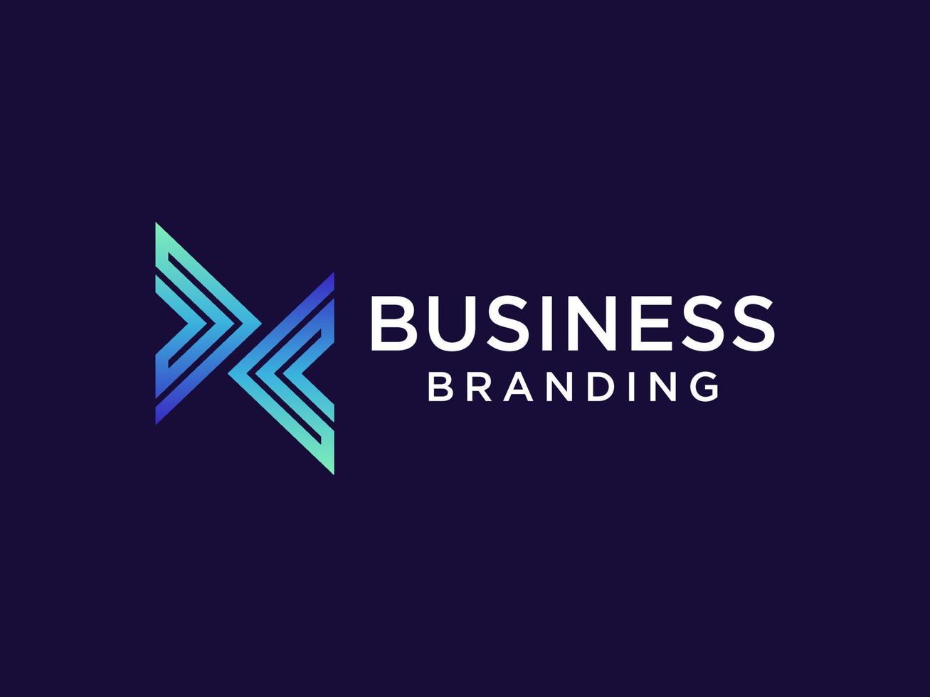 Abstract Initial Letter X Logo. Geometric Arrow Origami Style. Usable for Business and Technology Logos. Flat Vector Logo Design Template Element.
