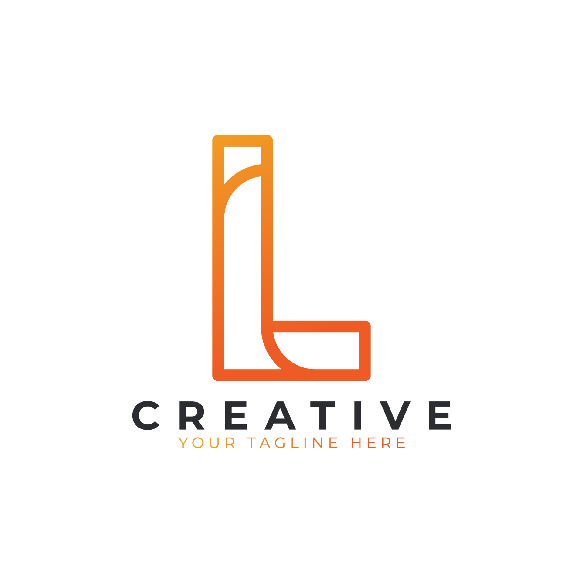 L Logo Design for business and company identity. Creative L letter