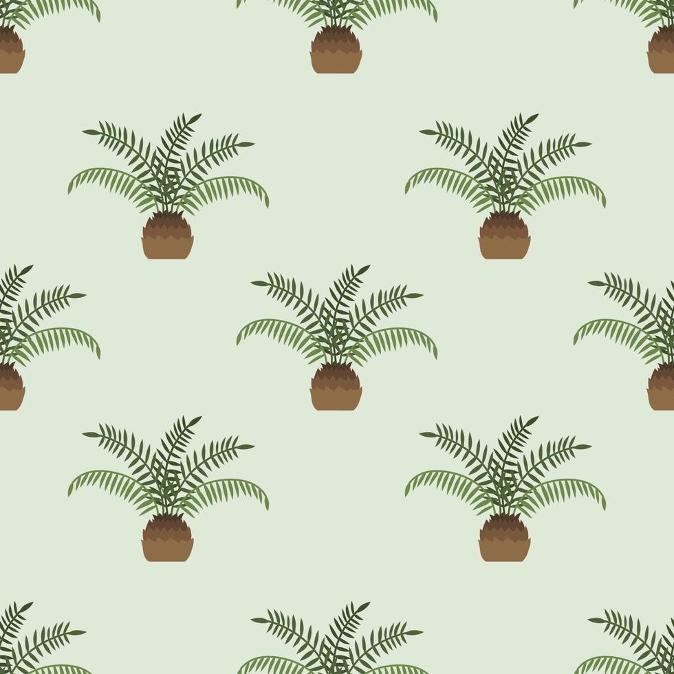 Seamless palm cartoon pattern vector