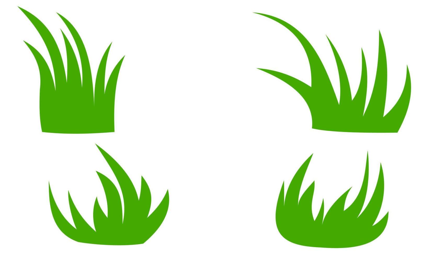 vector green grass set