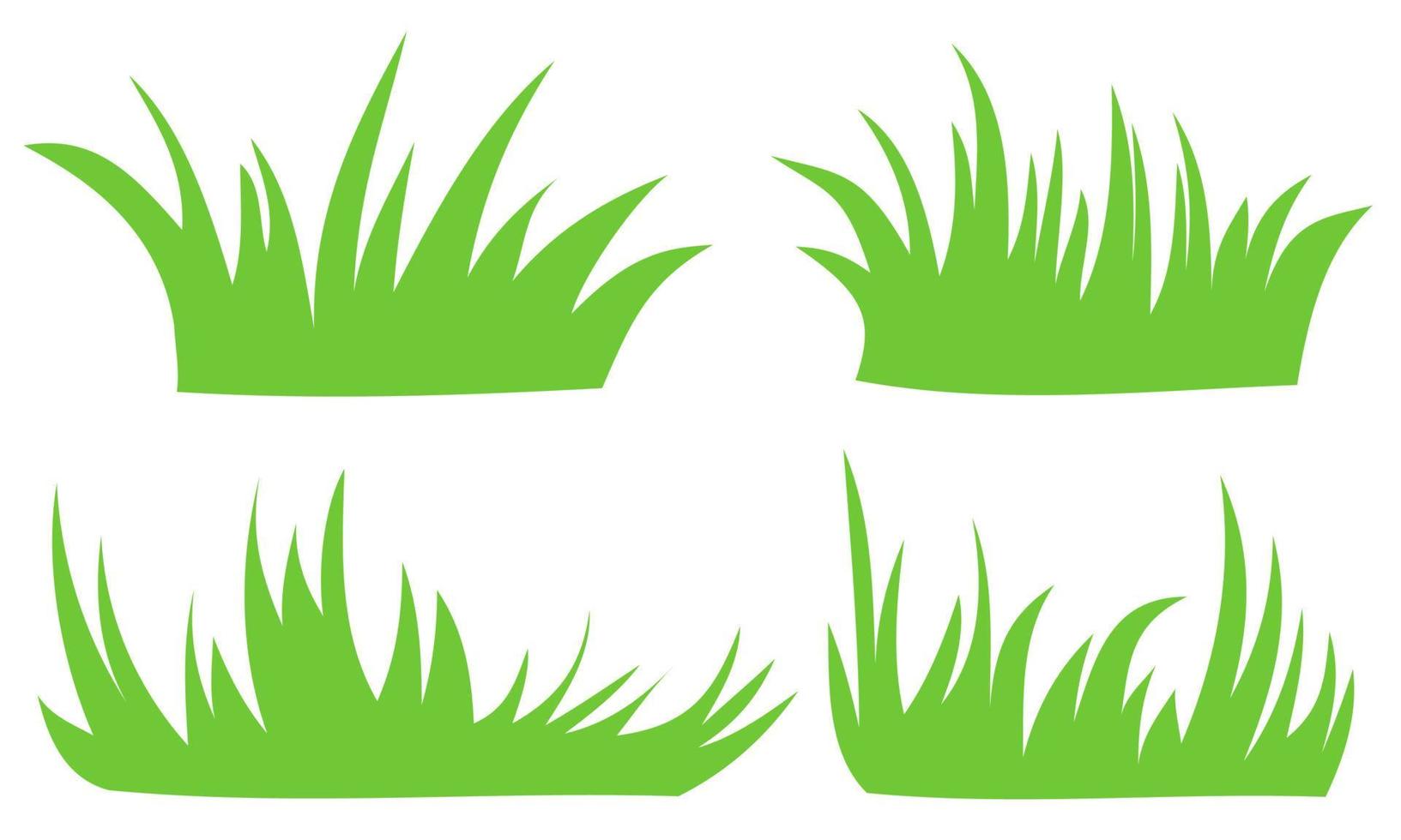 vector green grass silhouette