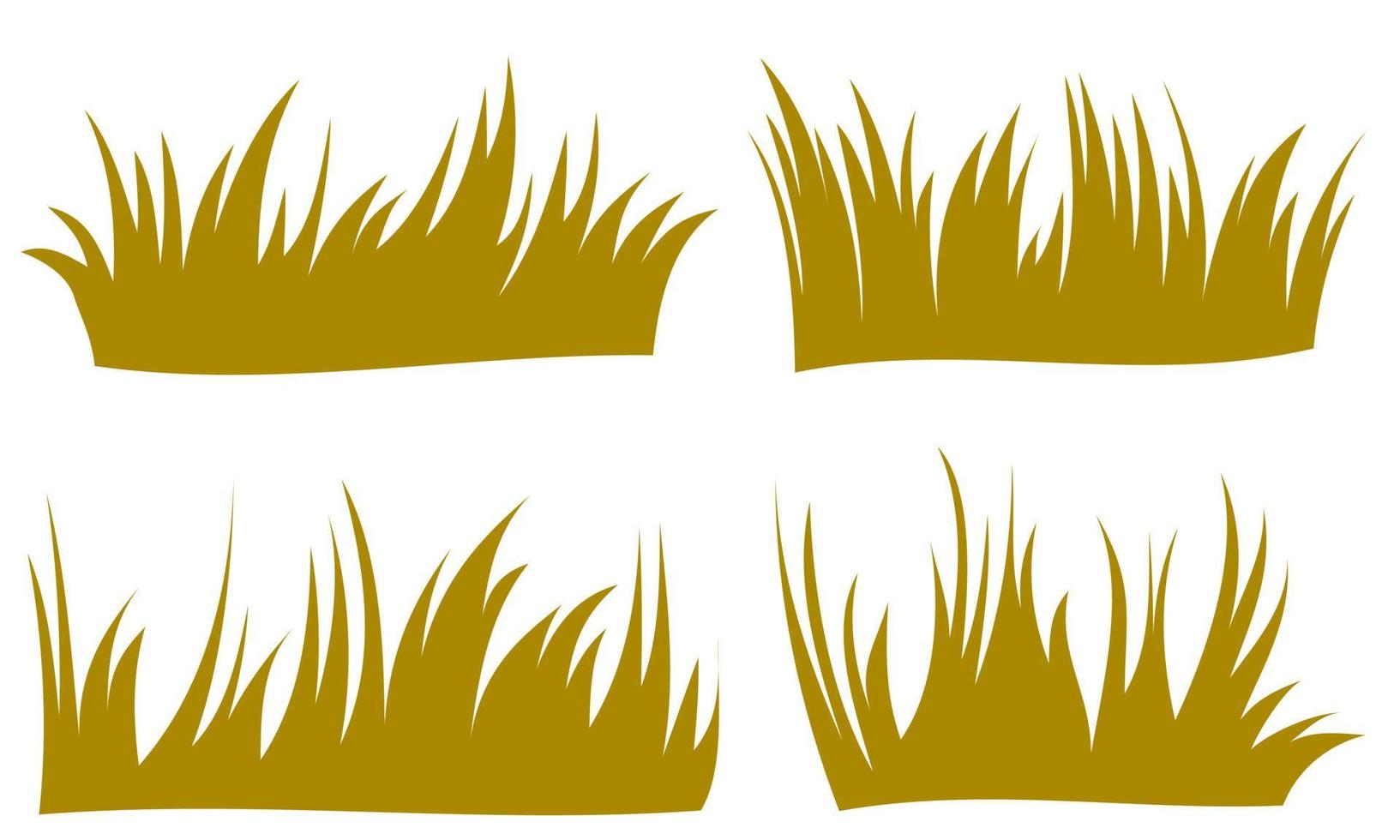 brown grass vector silhouette