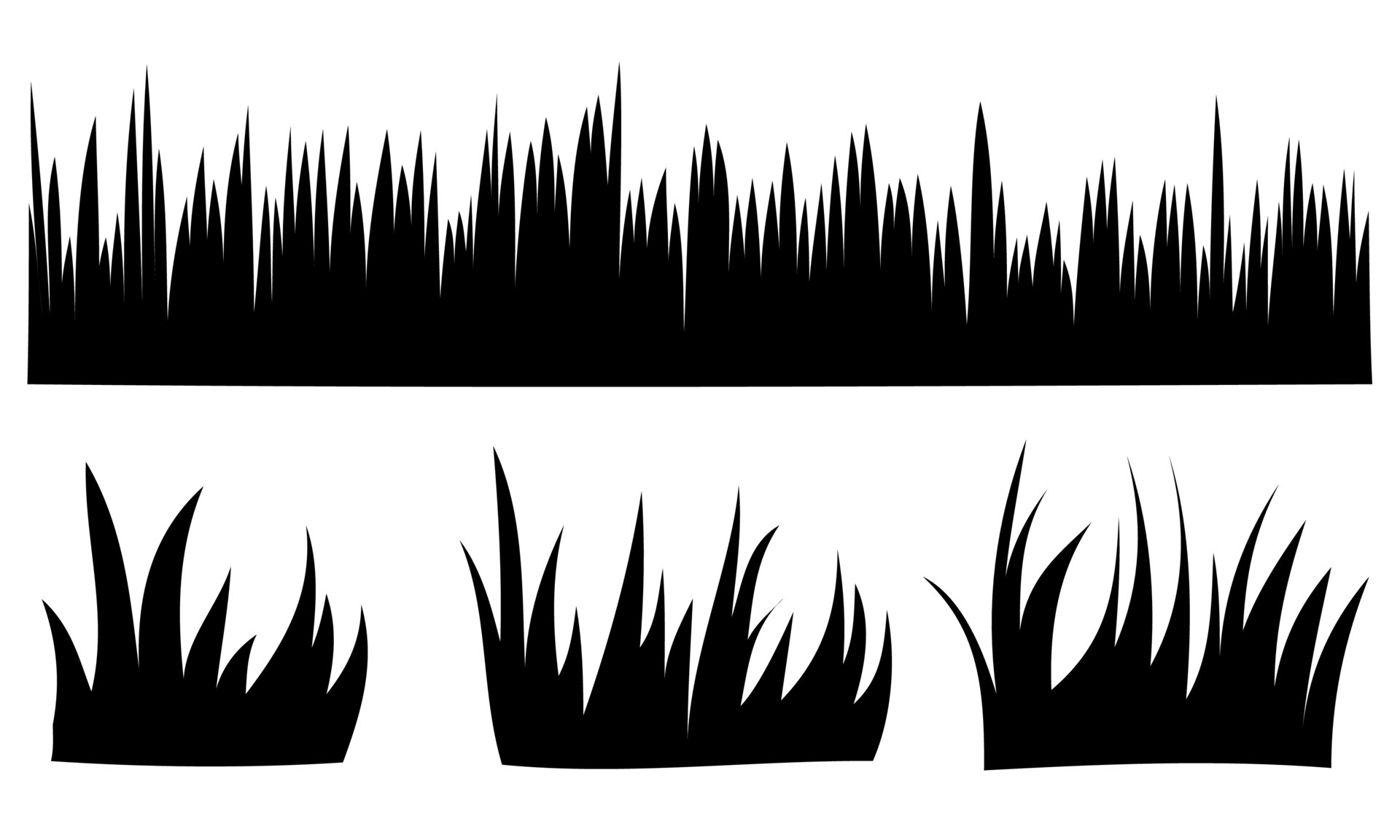 black grass vector 6263898 Vector Art at Vecteezy