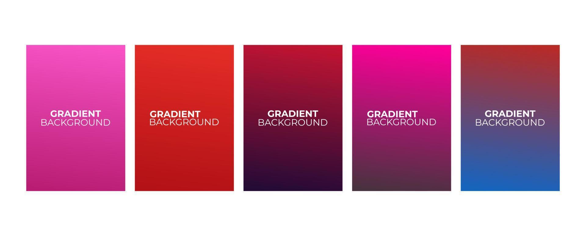 Collection of abstract multi-colored gradient vector cover illustrations. As background for business brochures, cards, packages and posters.