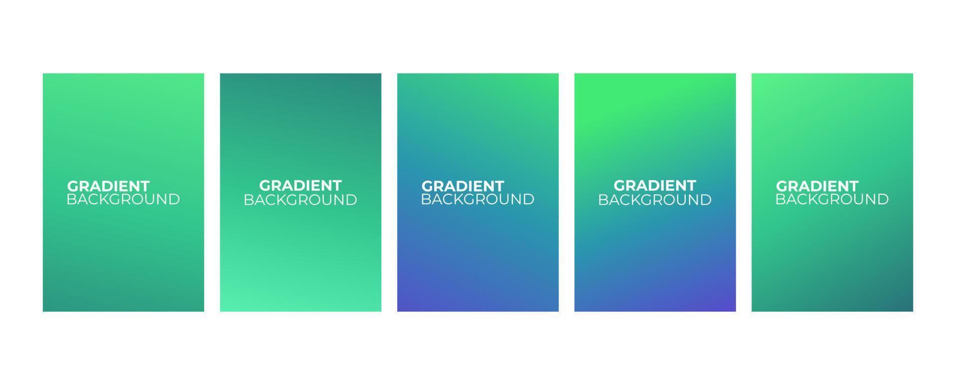 Collection of abstract multi-colored gradient vector cover illustrations. As background for business brochures, cards, packages and posters.