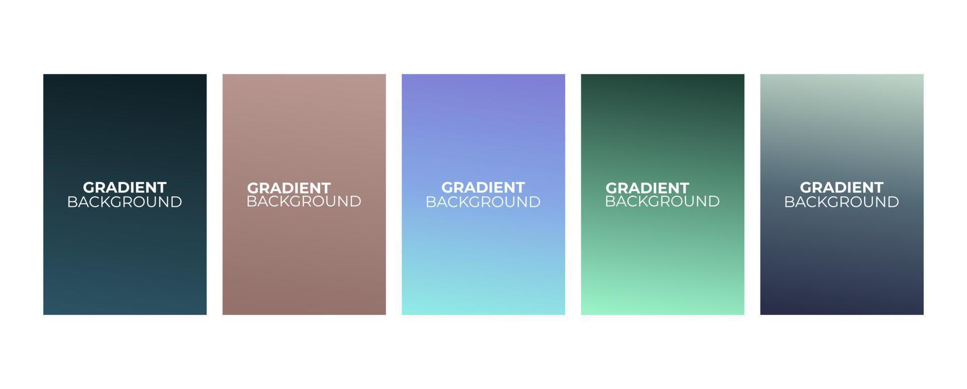 Collection of abstract multi-colored gradient vector cover illustrations. As background for business brochures, cards, packages and posters.