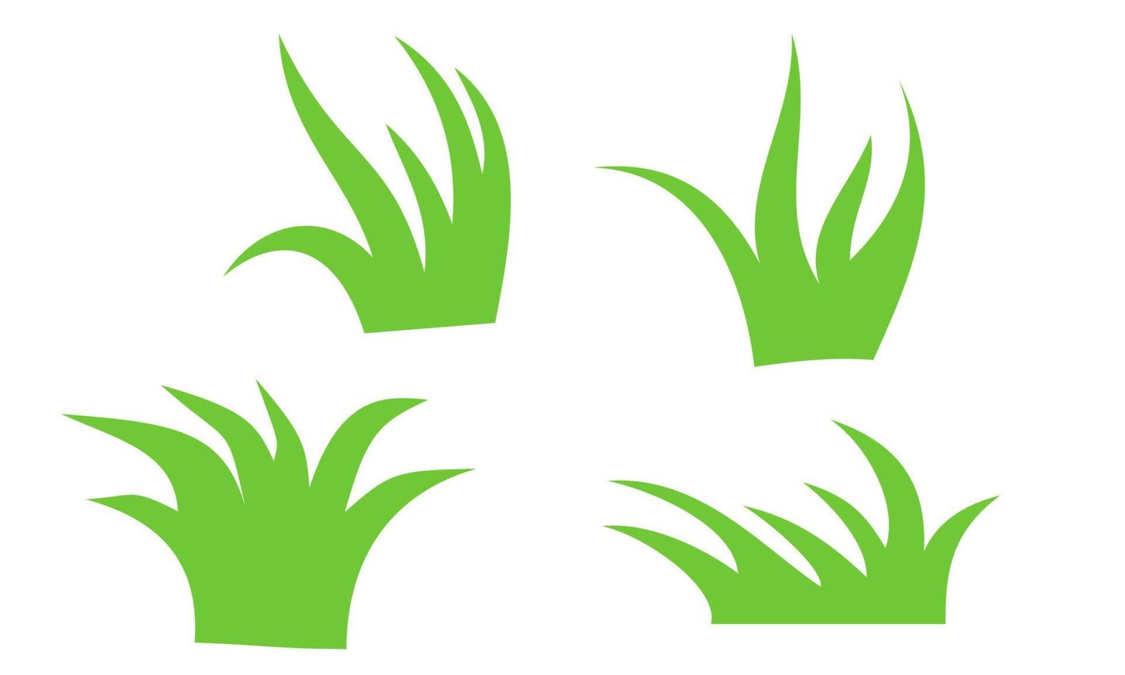 vector green grass silhouette