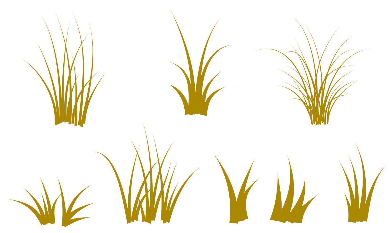 brown grass vector silhouette