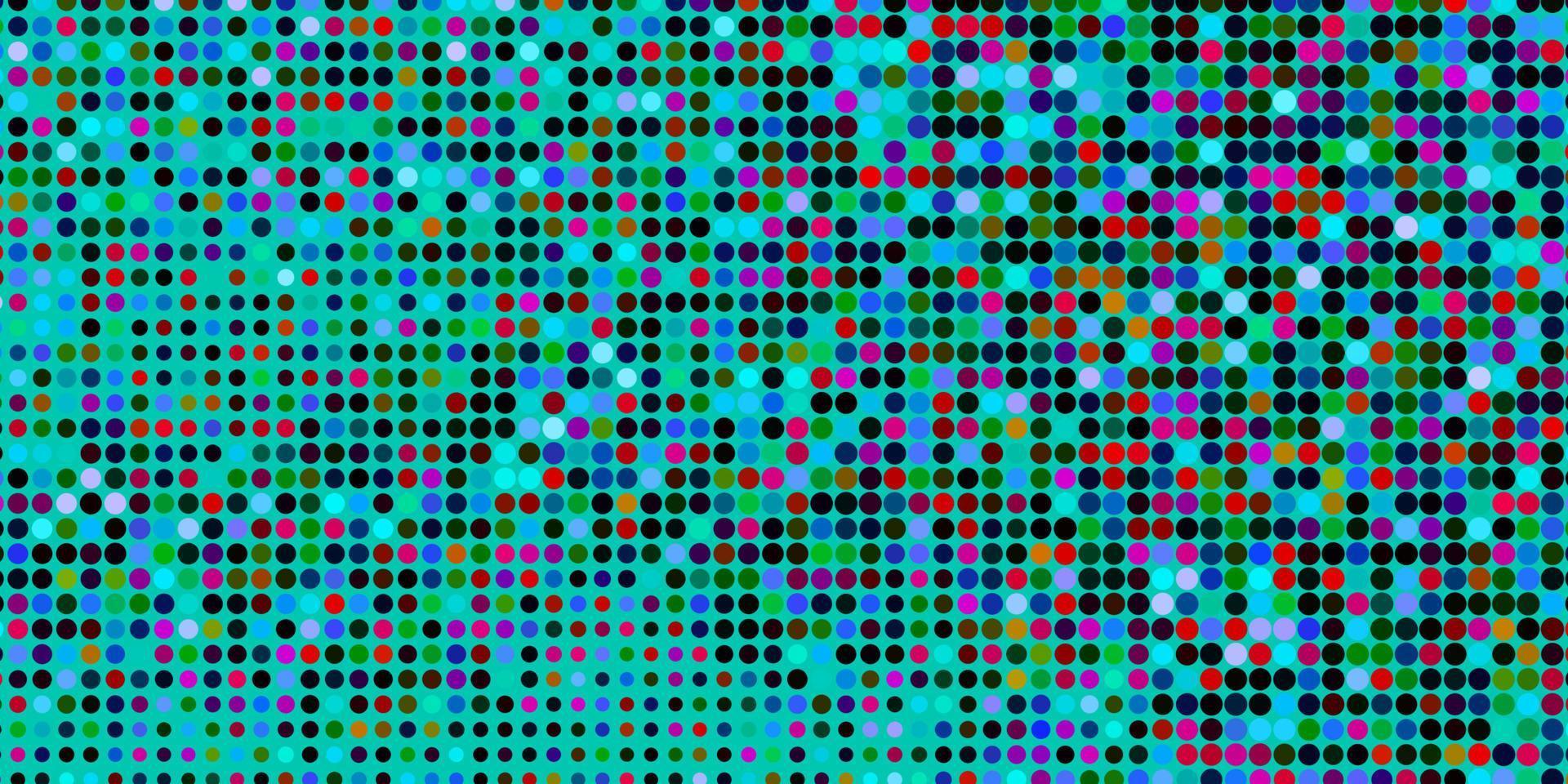 Dark Multicolor vector texture with circles.