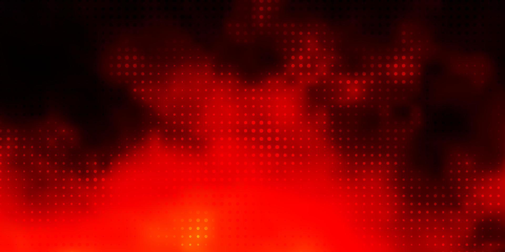 Dark Orange vector backdrop with dots.