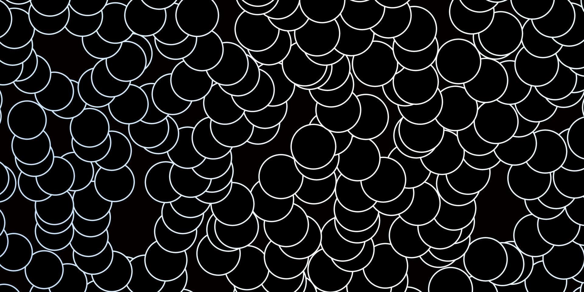 Dark BLUE vector texture with circles.