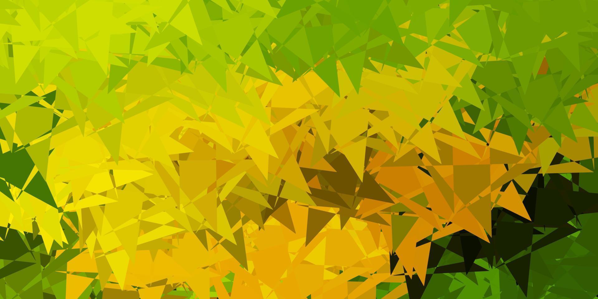 Light green, yellow vector pattern with polygonal shapes.