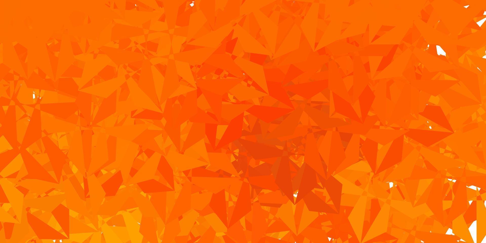 Dark orange vector gradient polygon texture.