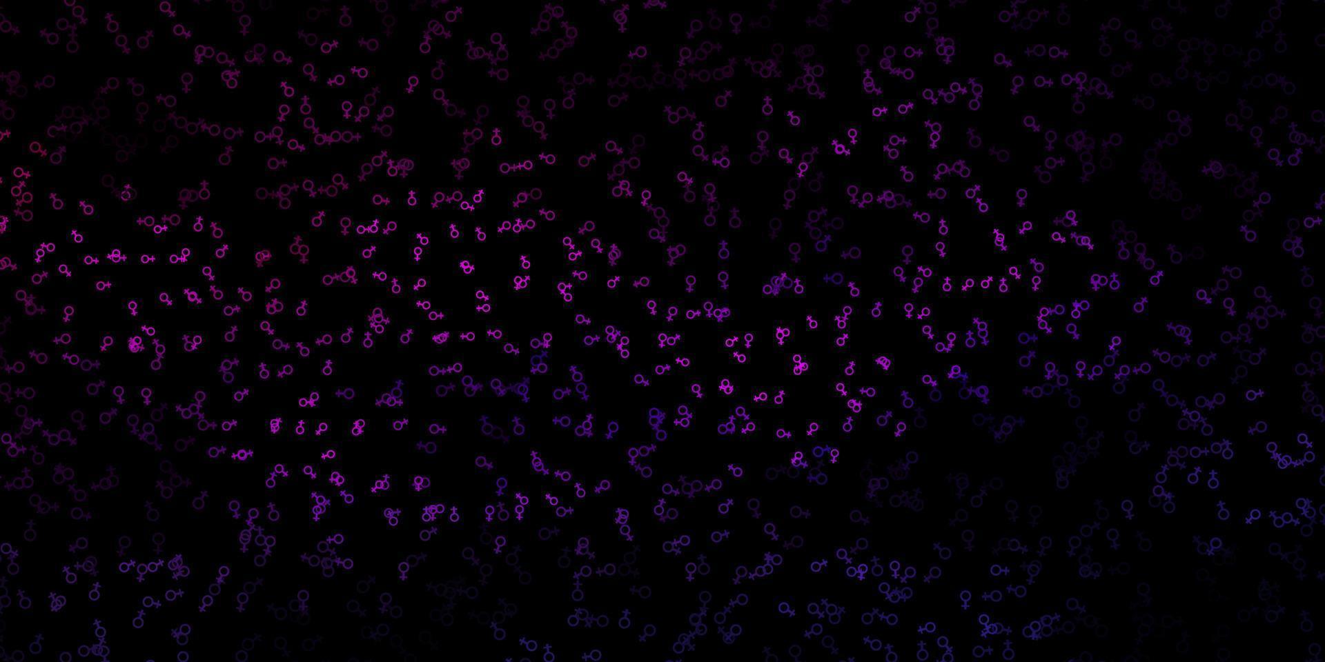 Dark Pink vector template with esoteric signs.