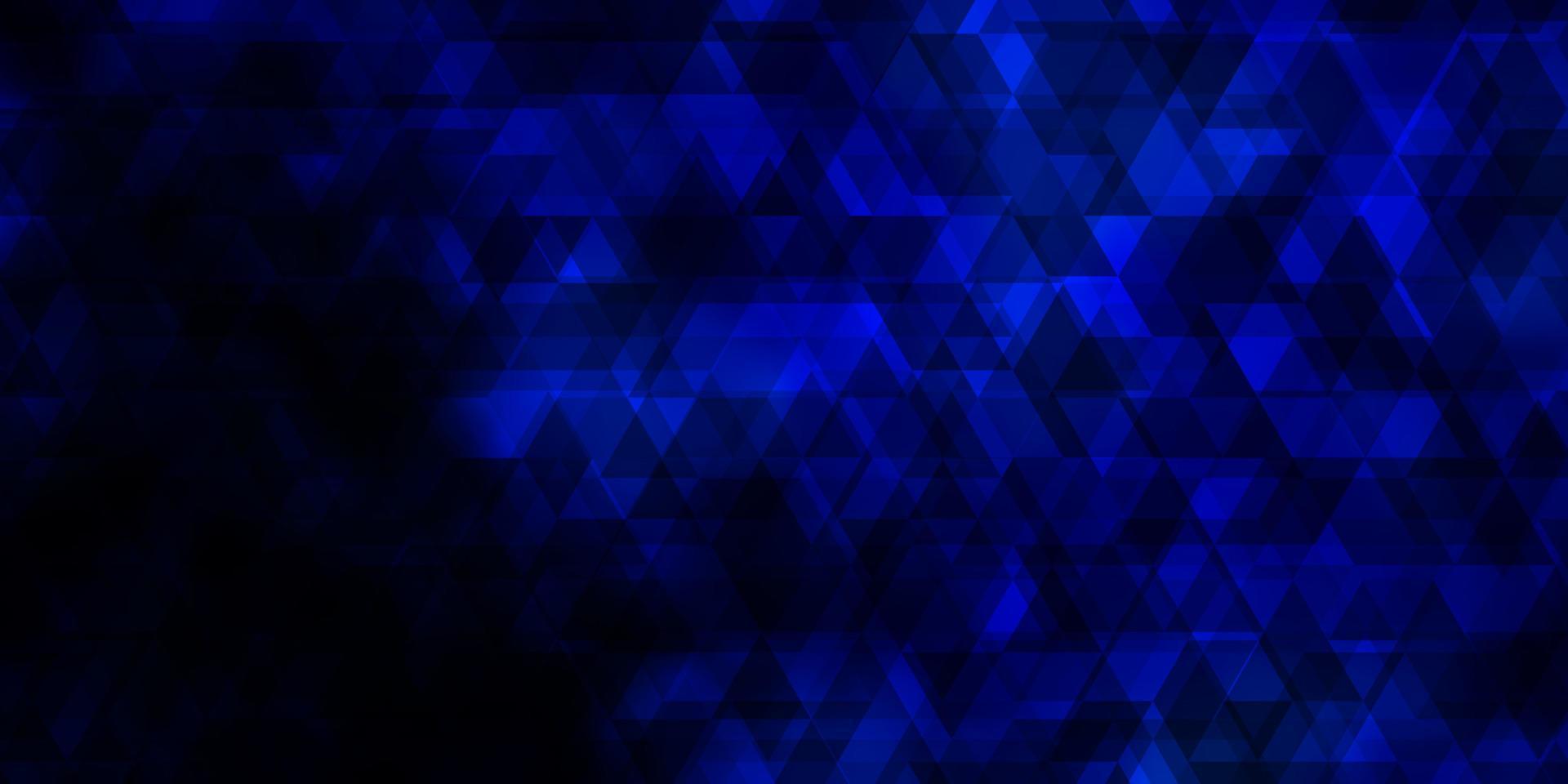 Fondo de vector azul oscuro con líneas, triángulos.