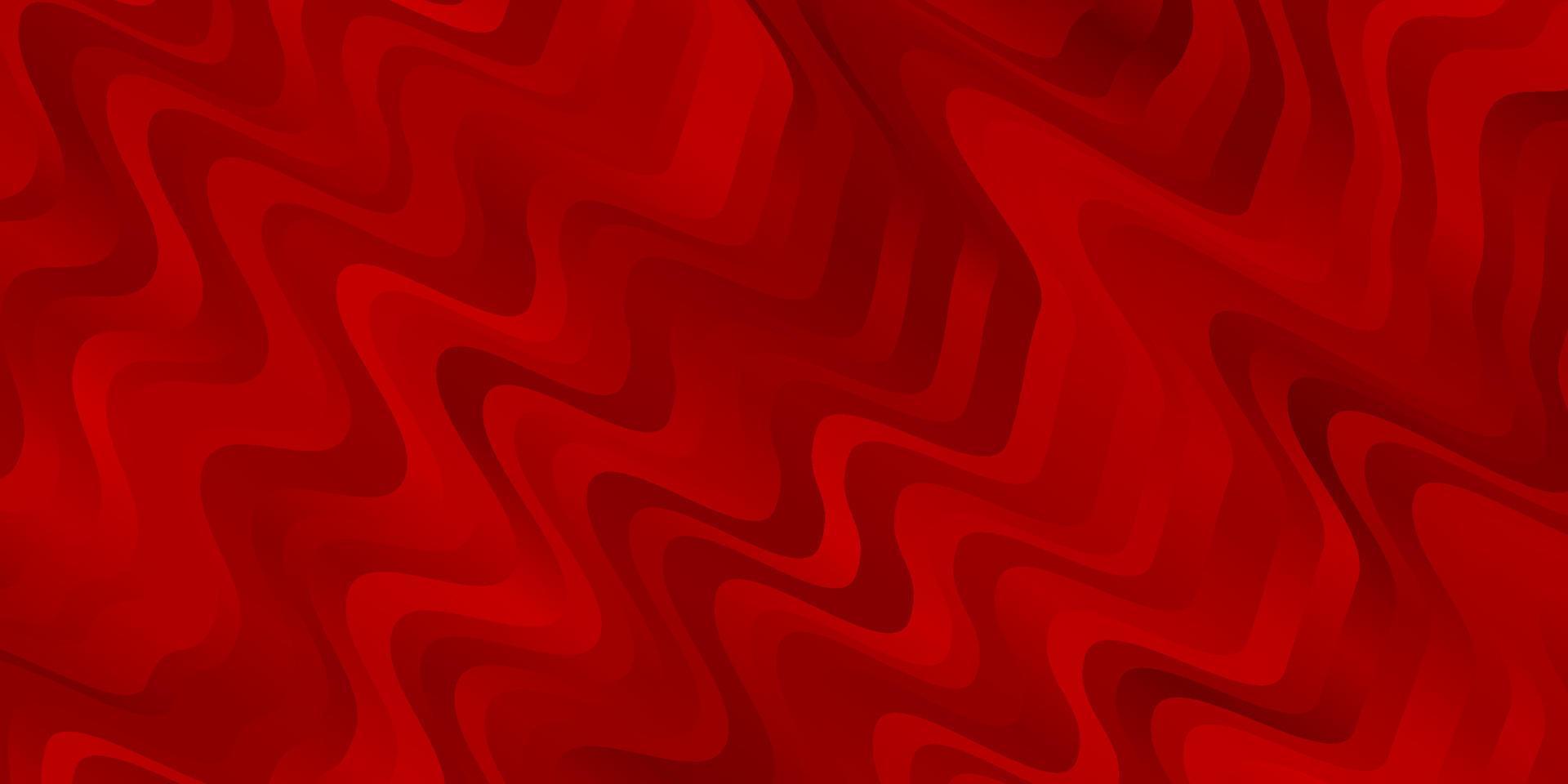 Fondo de vector rojo claro con curvas.