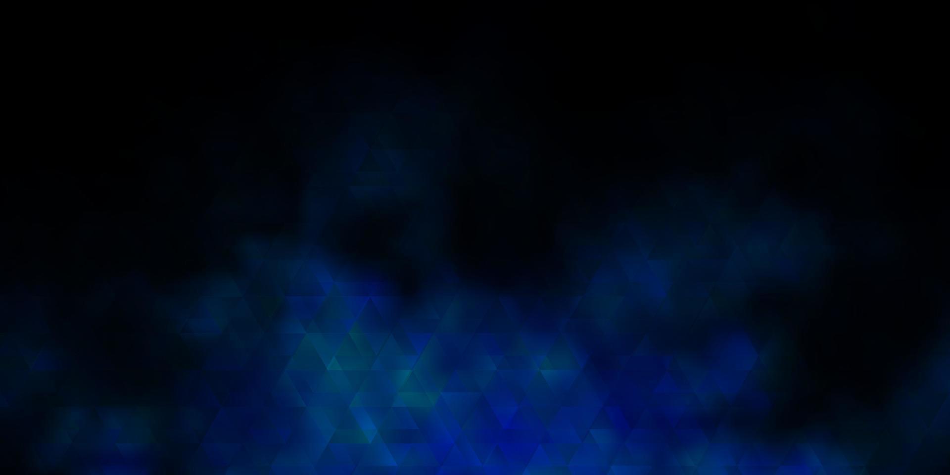 Dark BLUE vector template with lines, triangles.