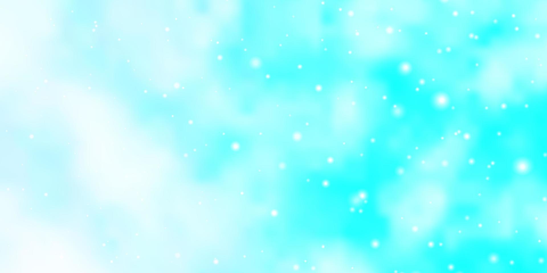 Light BLUE vector template with neon stars.