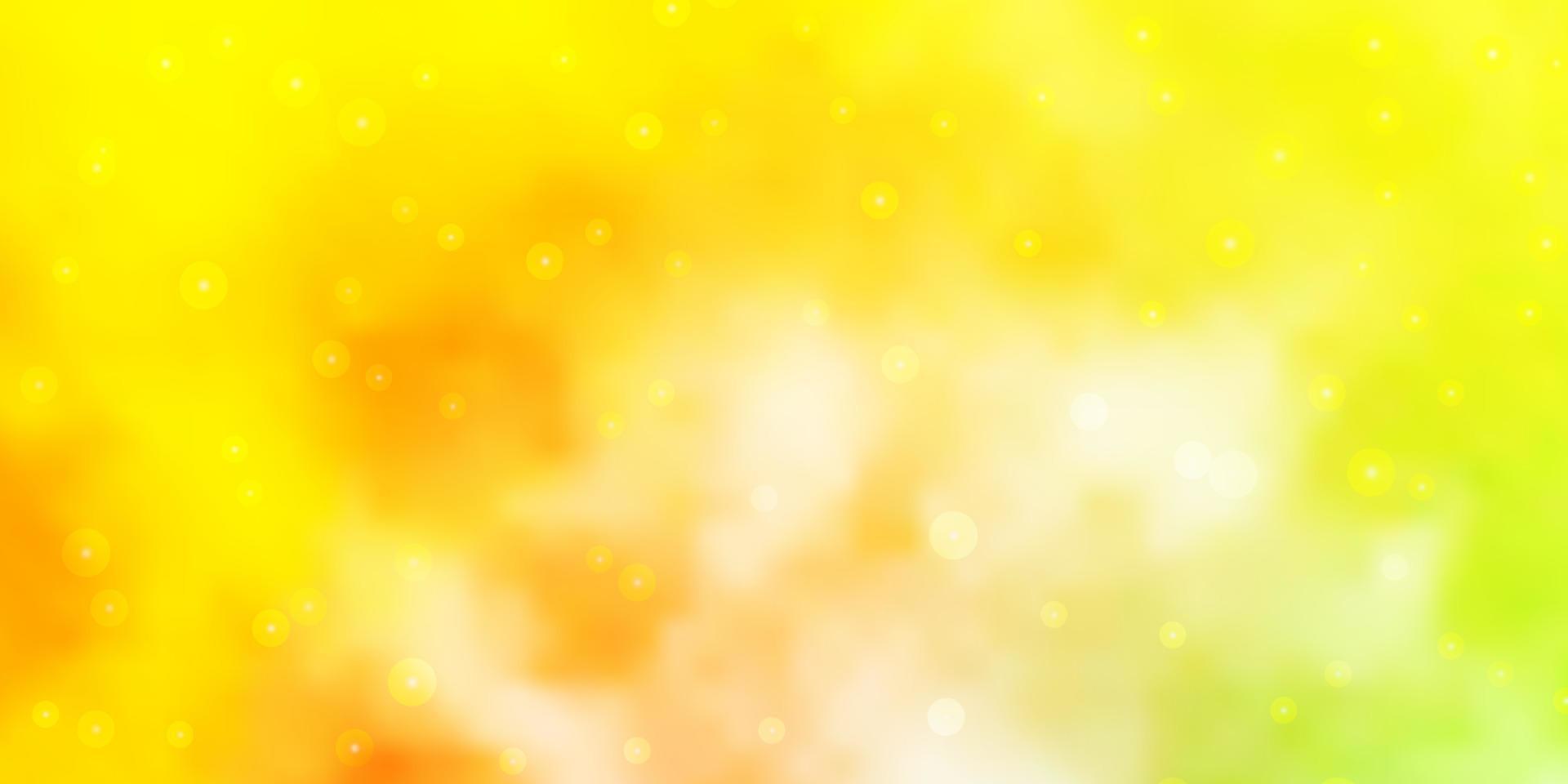 Fondo de vector verde claro, amarillo con estrellas de colores.