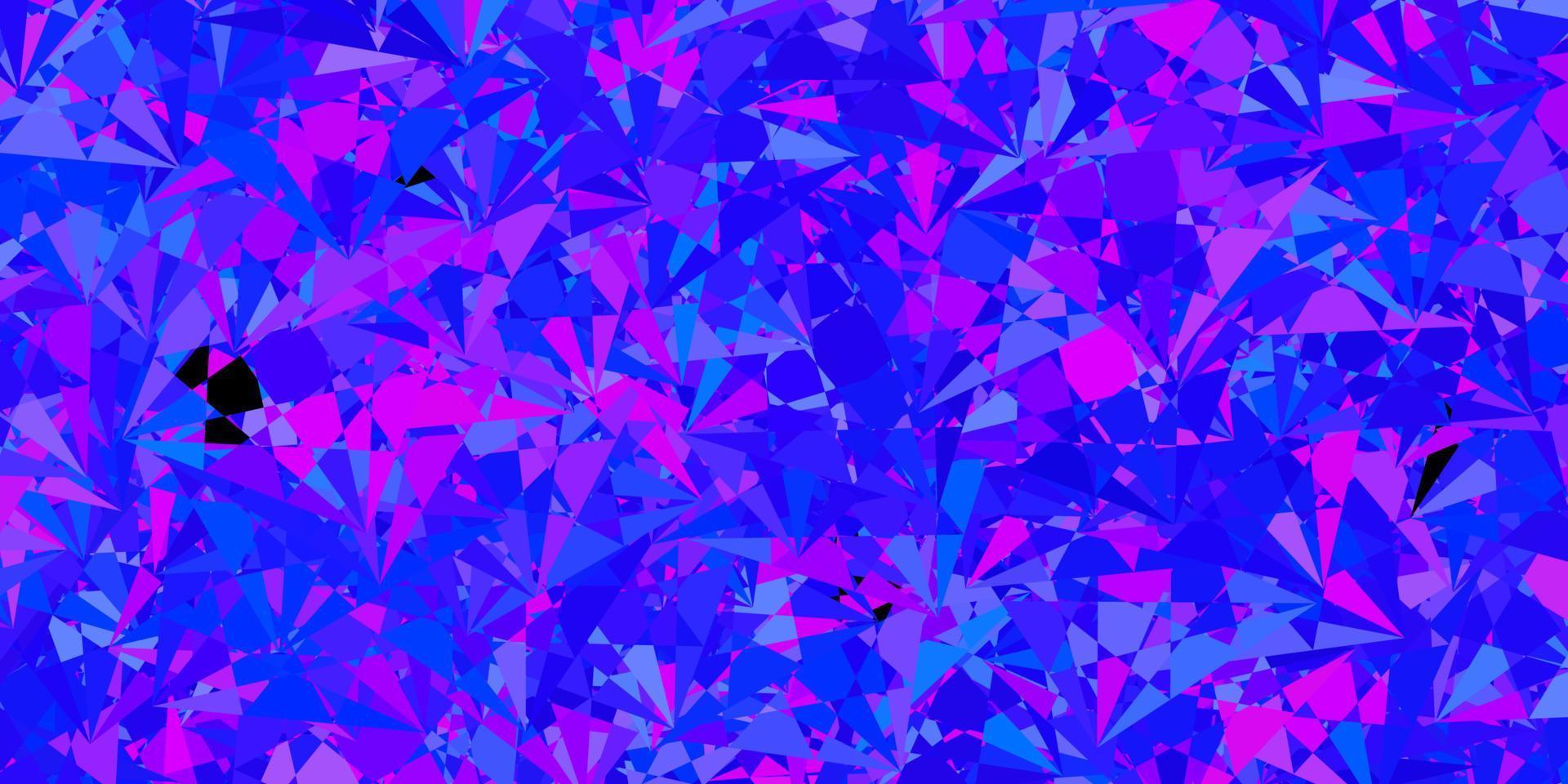 Dark Blue, Red vector backdrop with triangles, lines.