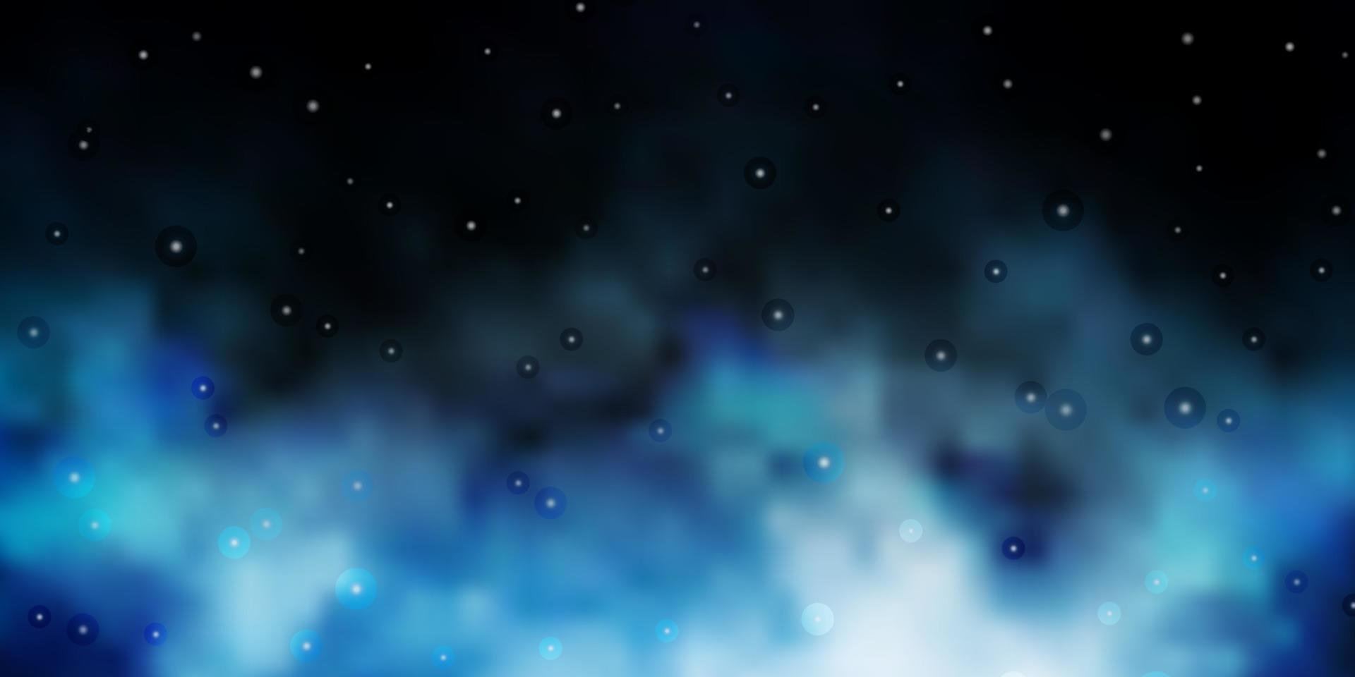 Dark BLUE vector texture with beautiful stars.