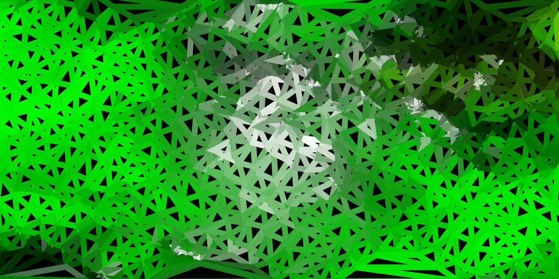 Light green, yellow vector abstract triangle texture.