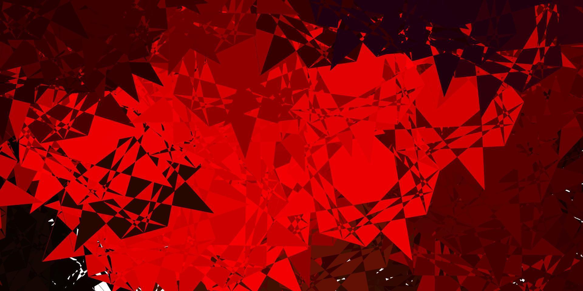 Dark Green, Red vector background with triangles.