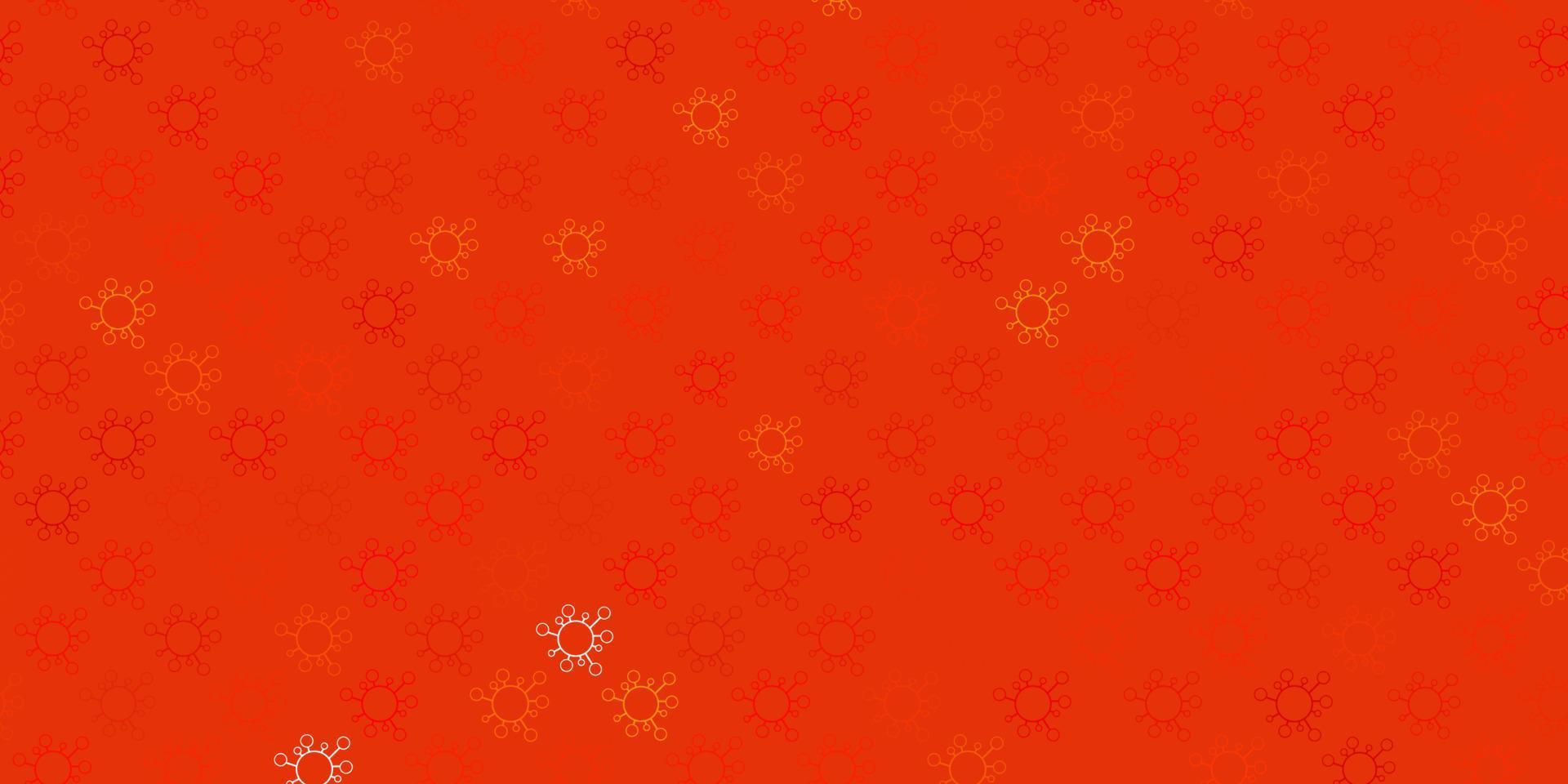 Light orange vector texture with disease symbols.