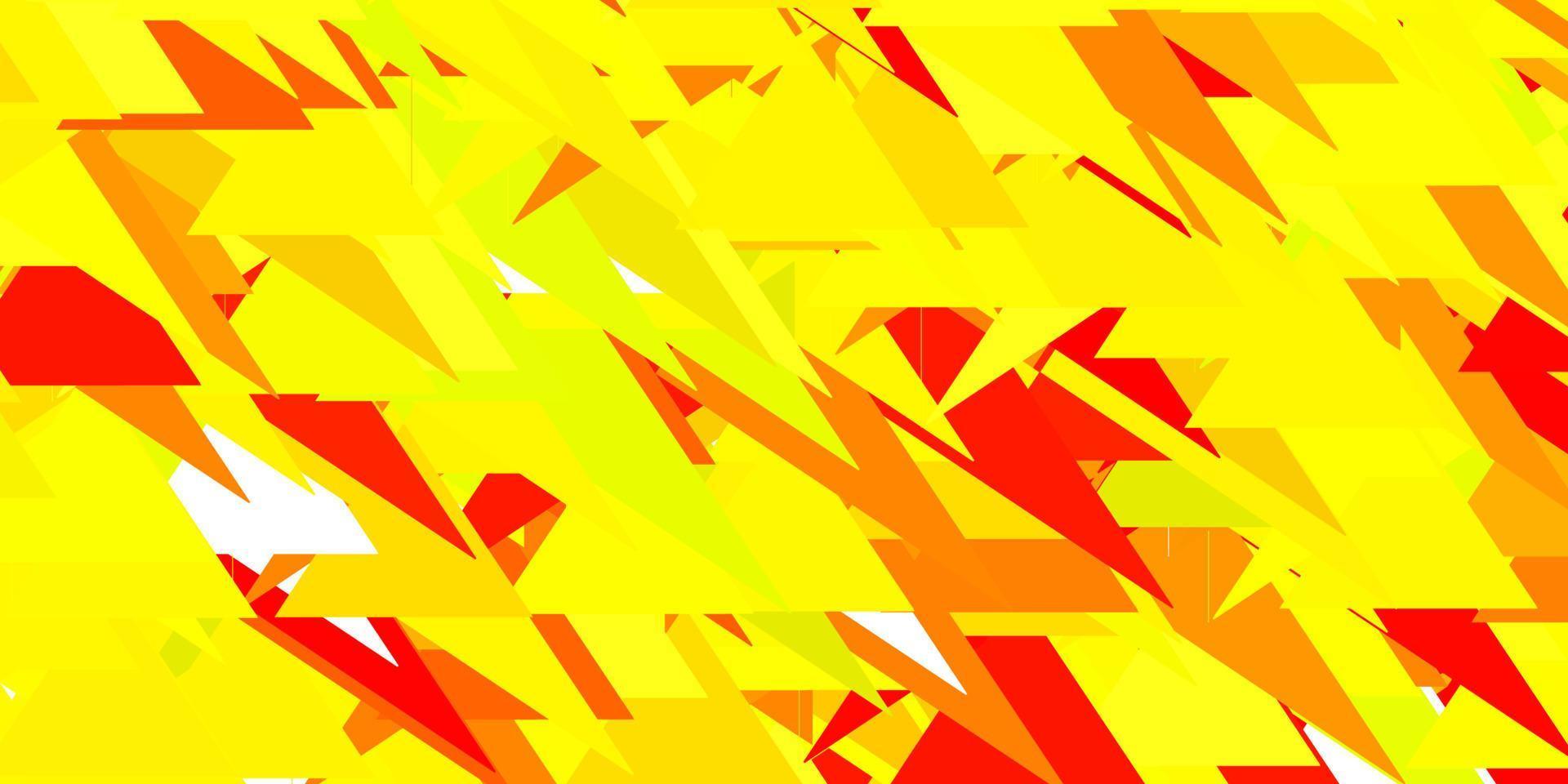 Light red, yellow vector template with triangle shapes.