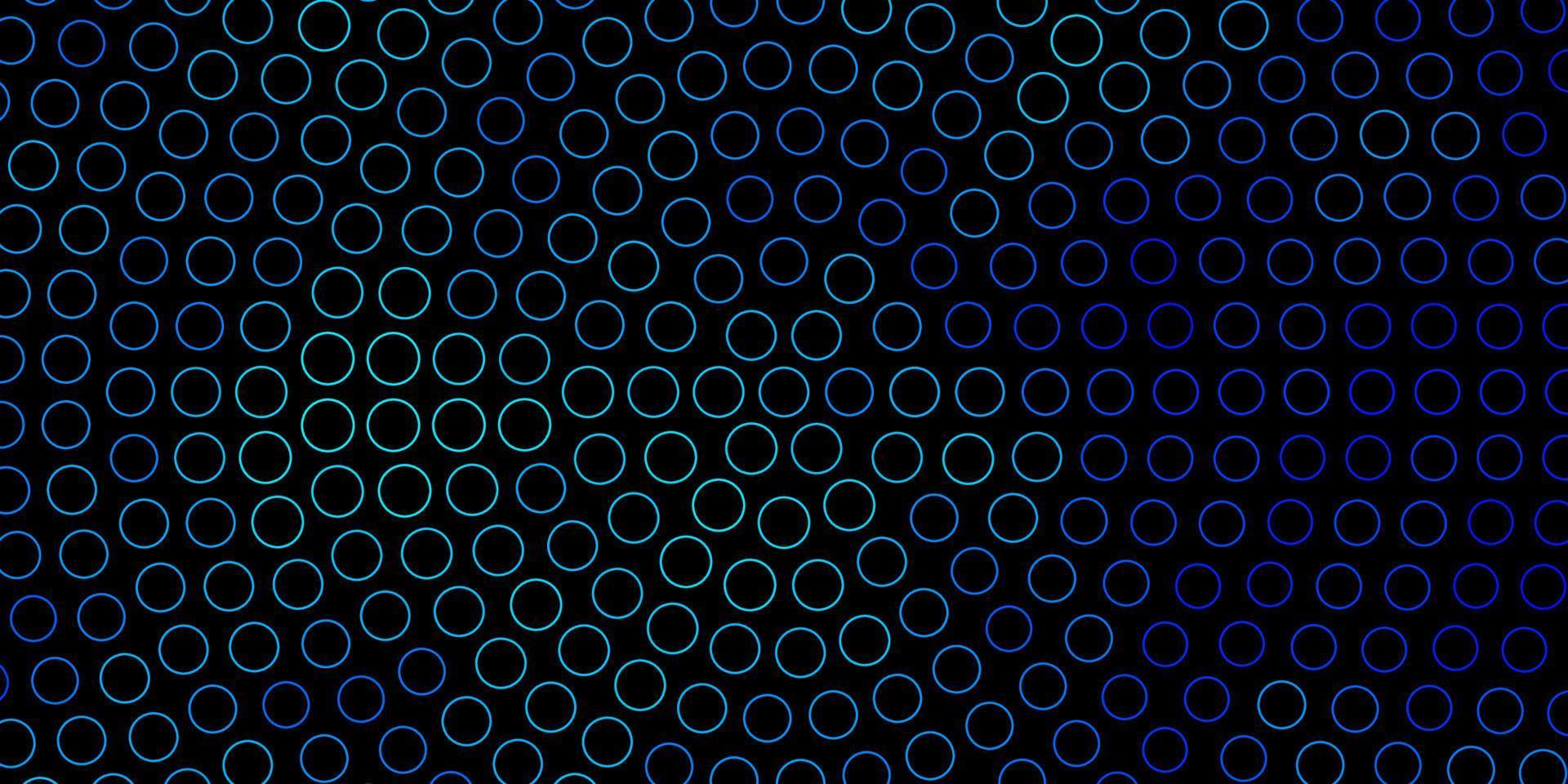 Dark BLUE vector pattern with circles.