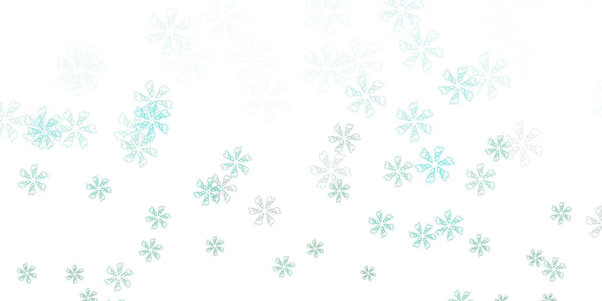 Light green vector abstract texture with leaves.