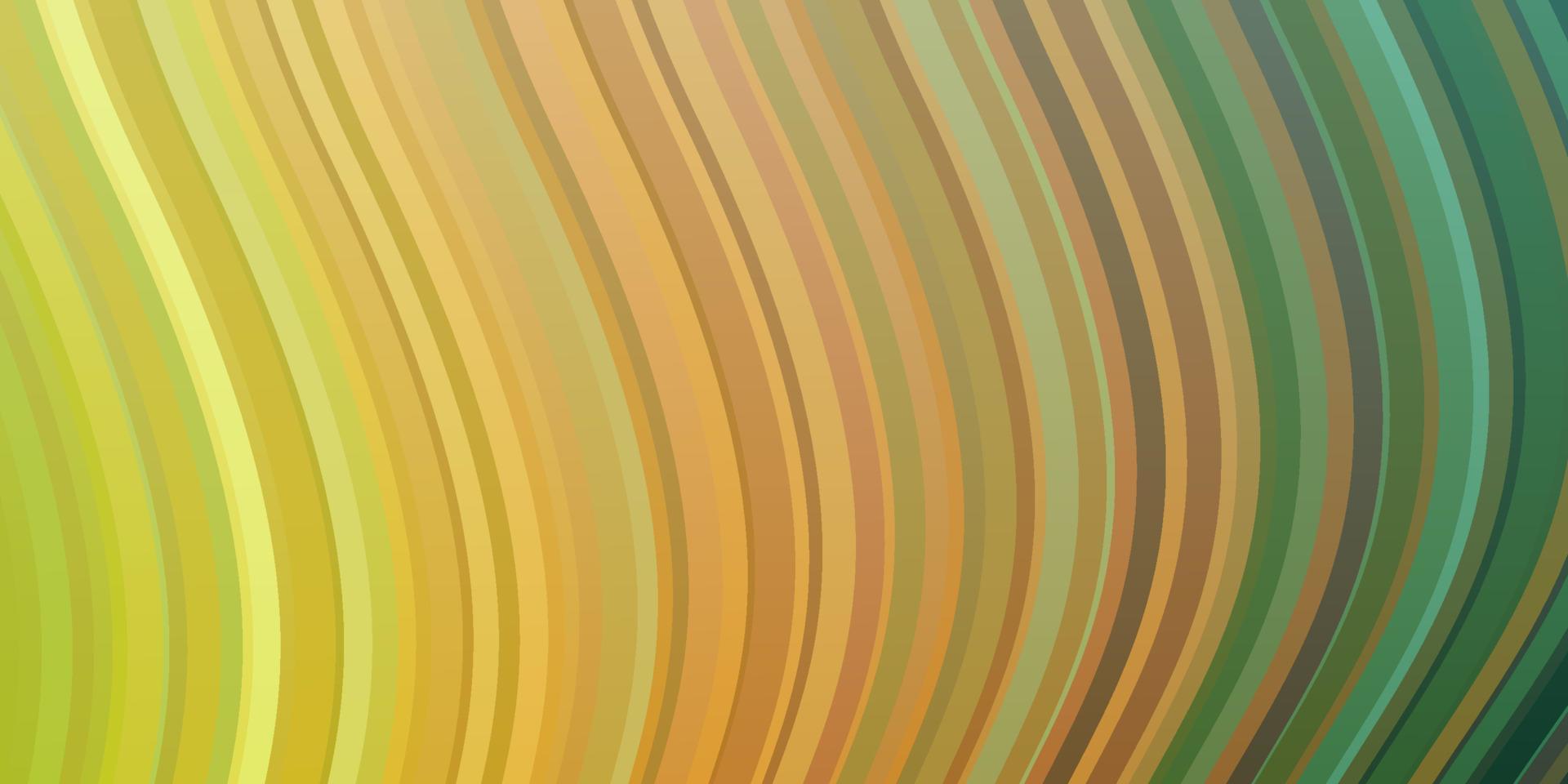 Light Green, Yellow vector backdrop with curves.