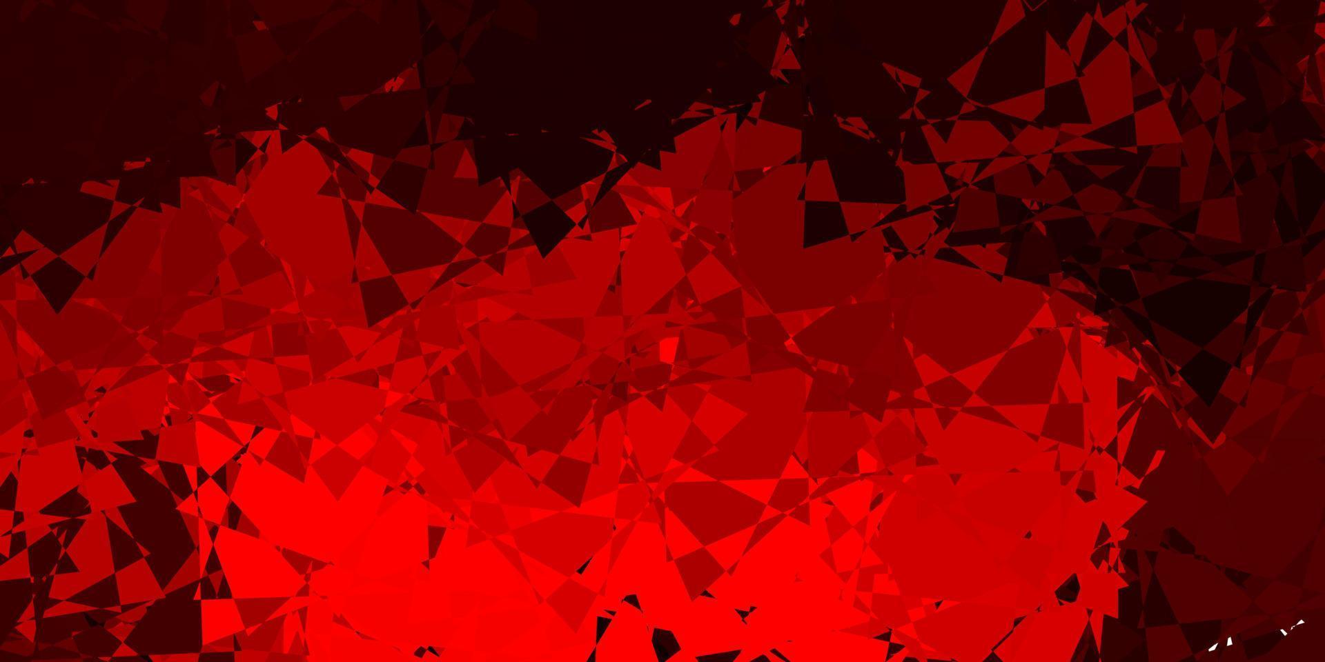 Dark Orange vector template with triangle shapes.