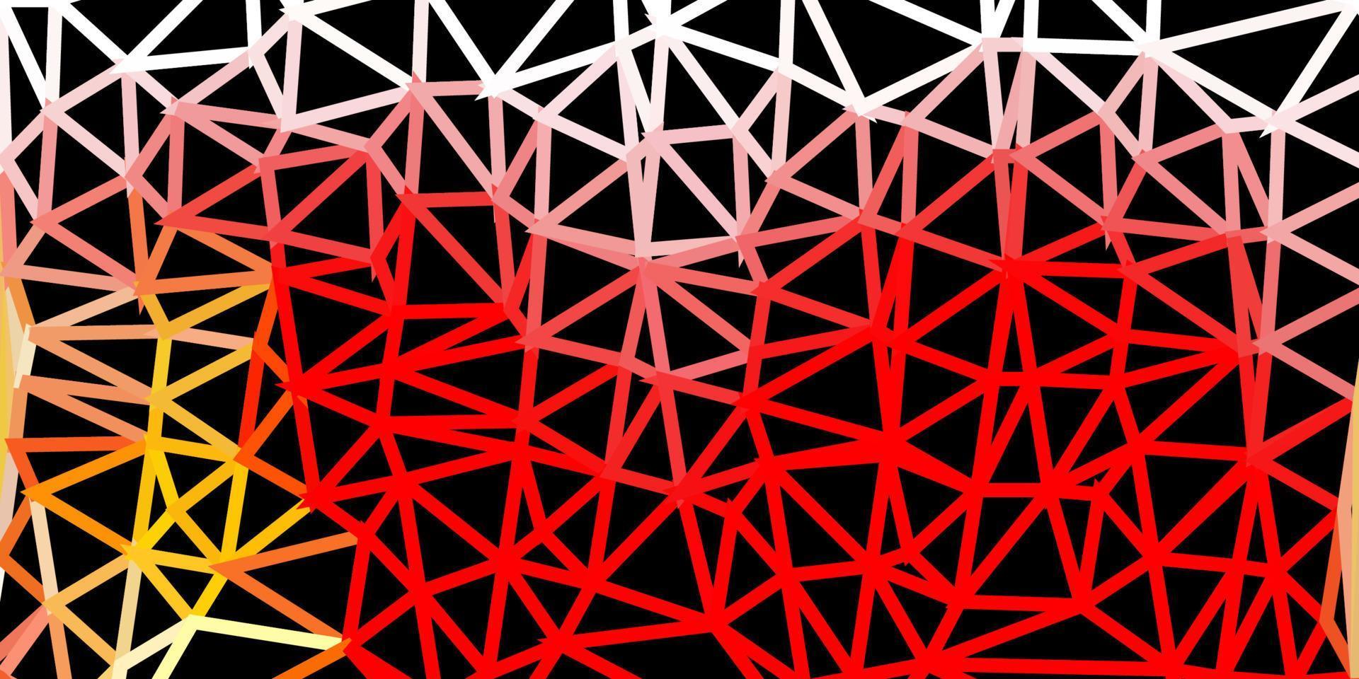 Light red, yellow vector triangle mosaic template.