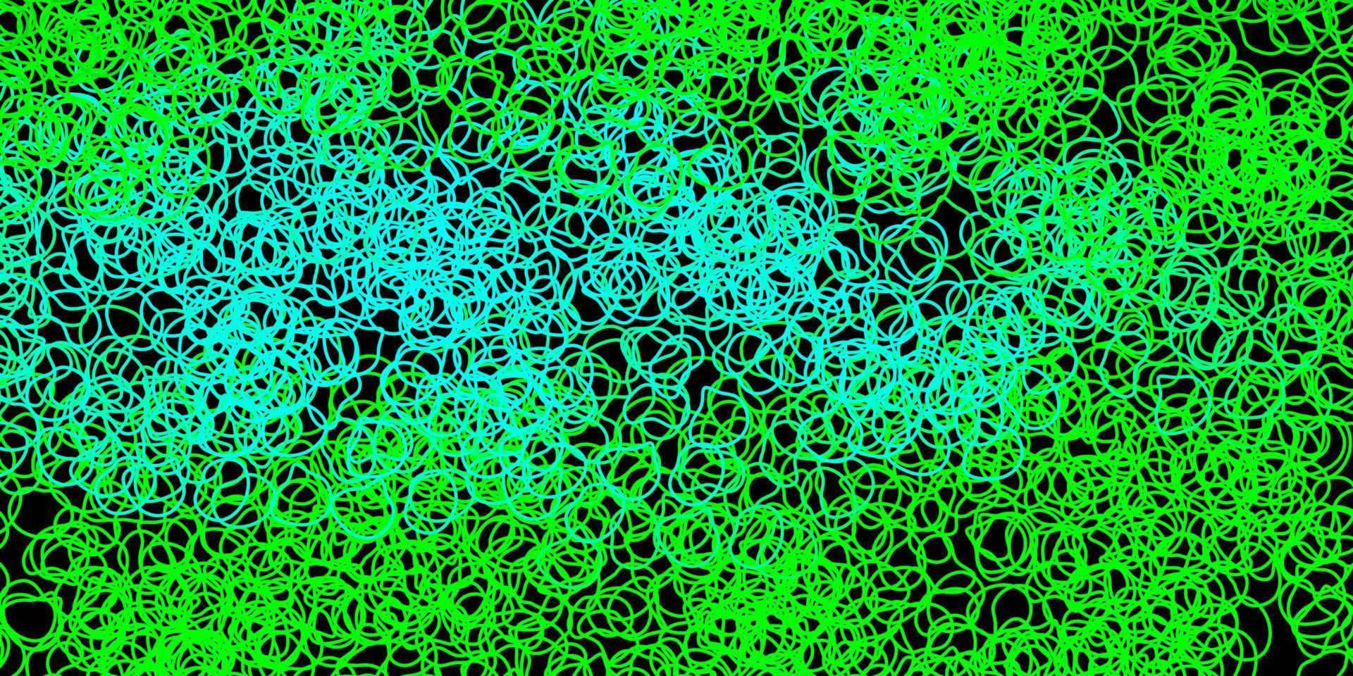 Dark green vector pattern with abstract shapes.