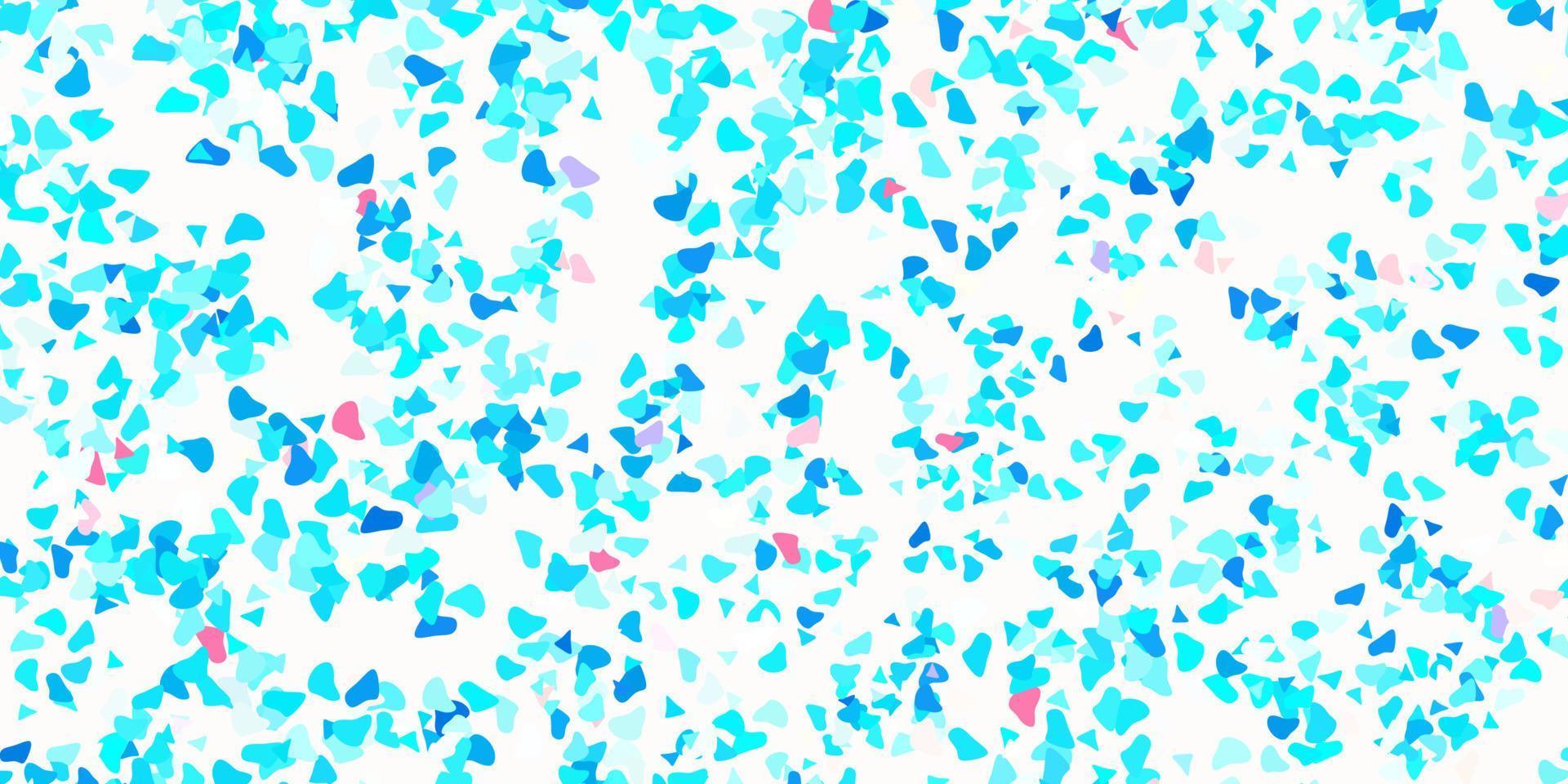Light blue, red vector texture with memphis shapes.