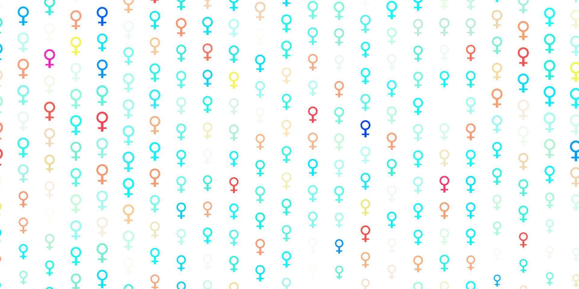 Light Blue, Red vector template with businesswoman signs.