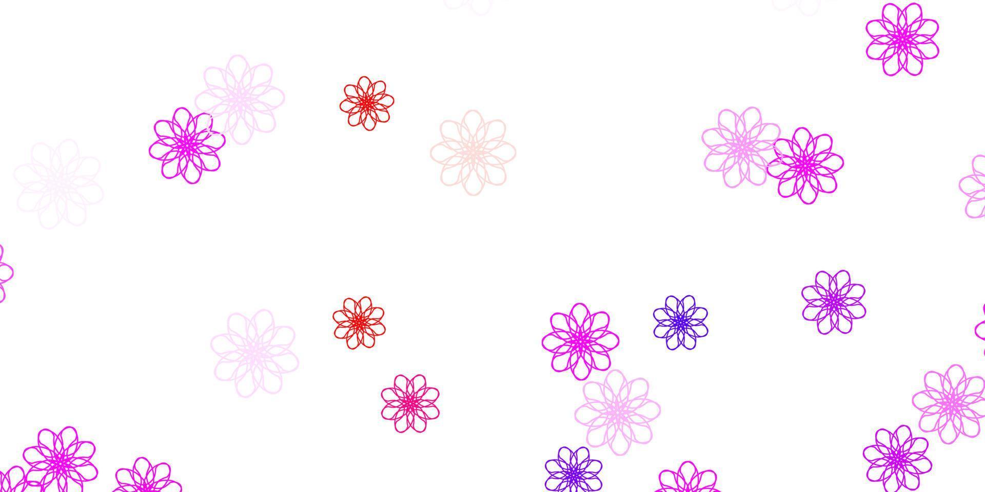 Light Blue, Red vector natural artwork with flowers.